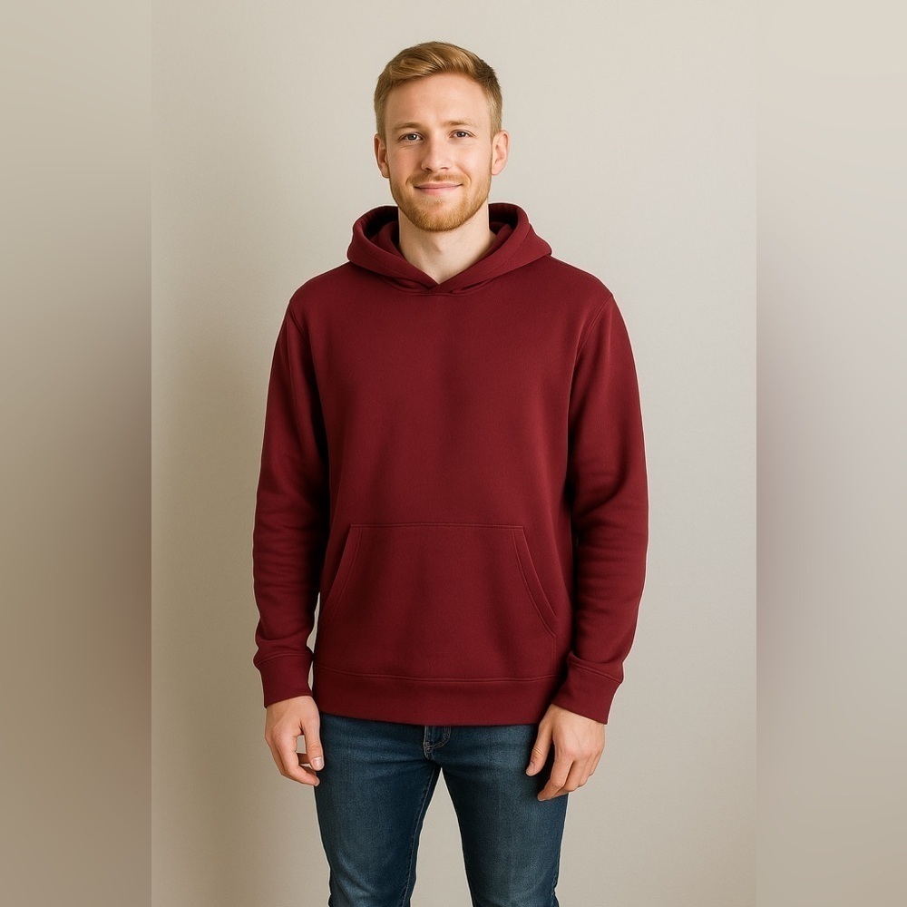 700 John Elliott Burgungy Villian Hoodie Size 4 Color Red Maroon